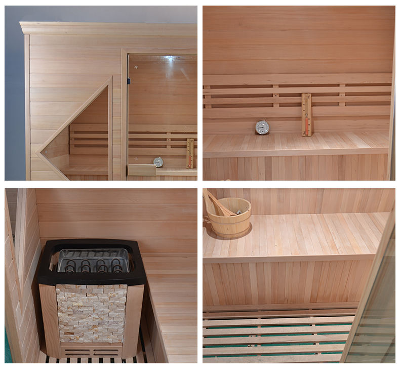Load image into Gallery viewer, SAUNA EVOLUTION® Indoor Luxury Traditional Wood Spa Dry Sauna Room Glass 06