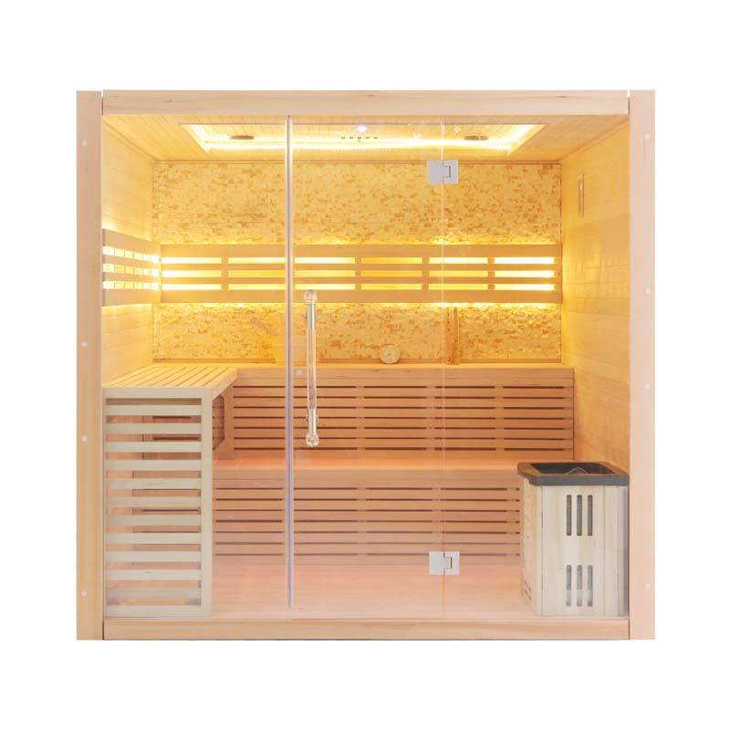 Load image into Gallery viewer, SAUNA EVOLUTION® Hemlock / Red Cedar Indoor Therapy Wood Steam Sauna Rooms Glass 09