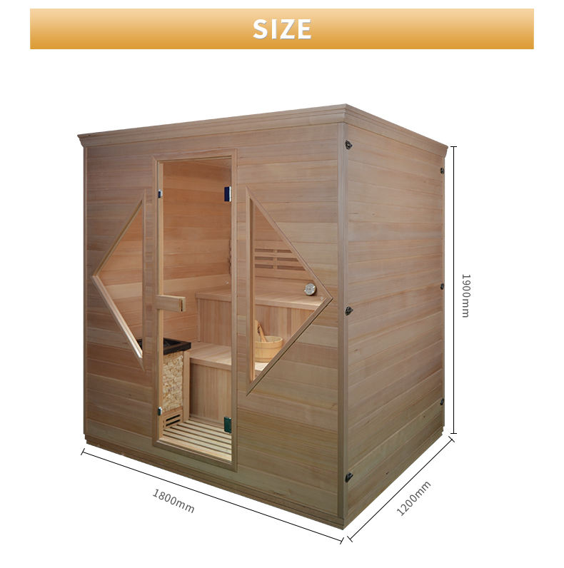 Load image into Gallery viewer, SAUNA EVOLUTION® Indoor Luxury Traditional Wood Spa Dry Sauna Room Glass 06
