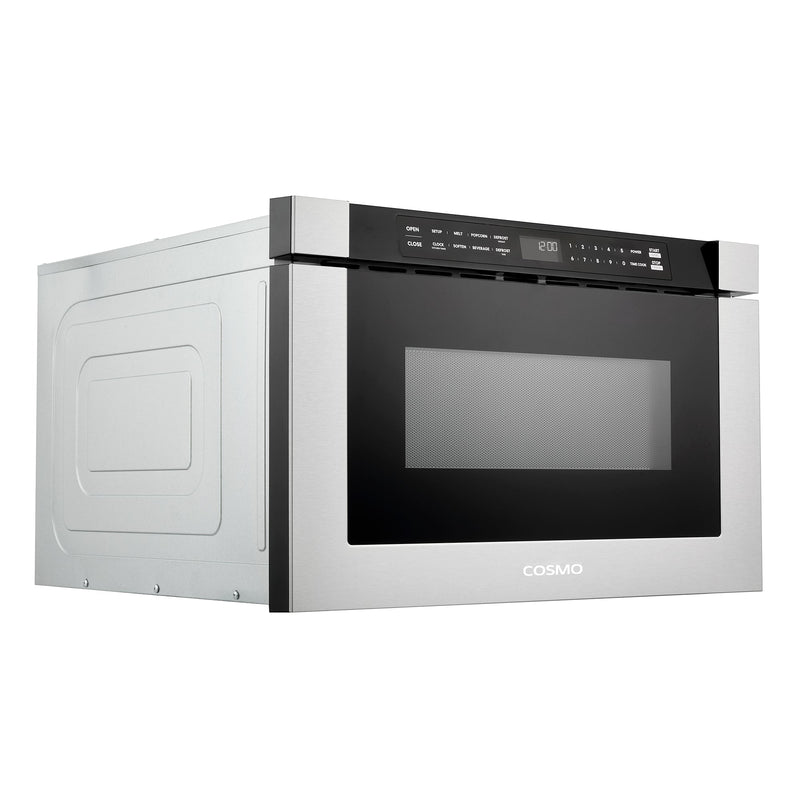 Load image into Gallery viewer, Cosmo 24'' Built-in Microwave Drawer with Automatic Presets, Touch Controls, Defrosting Rack and 1.2 cu. ft. Capacity in Stainless Steel COS-12MWDSS-NH