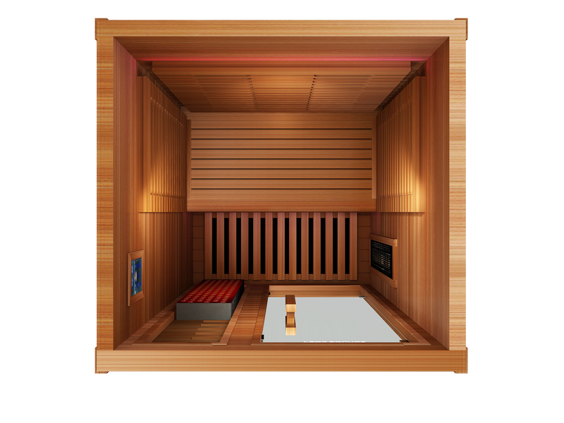 Load image into Gallery viewer, Peak Saunas Rainier 1-Person Full Spectrum Infrared Sauna with XL Medical-Grade Red Light Therapy & Smart WiFi App Control