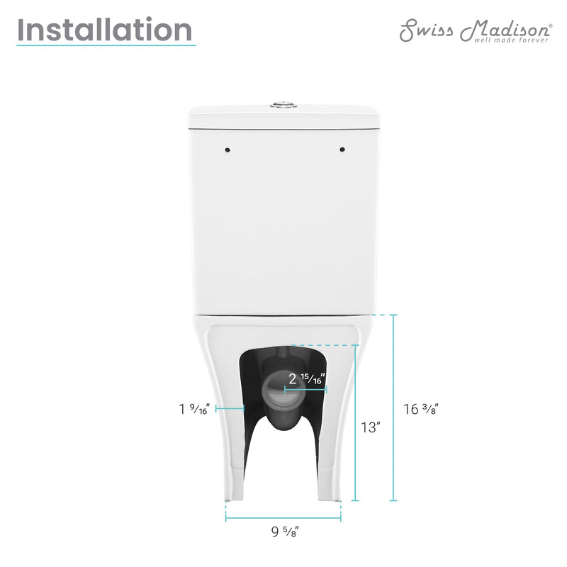 Load image into Gallery viewer, Swiss Madison Calice Two-Piece Elongated Rear Outlet Toilet Dual-Flush 0.8/1.28 gpf - SM-2T120