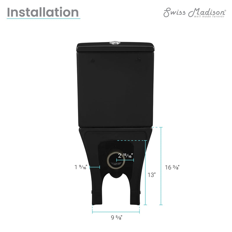Load image into Gallery viewer, Swiss Madison Calice Two-Piece Elongated Rear Outlet Toilet Dual-Flush 0.8/1.28 gpf - SM-2T120
