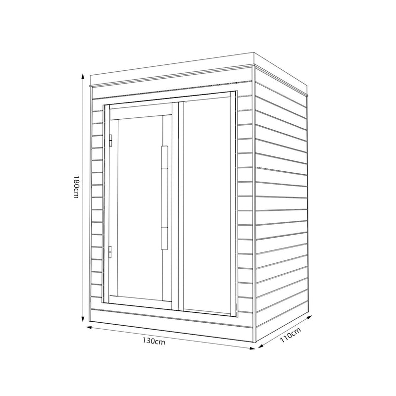 Load image into Gallery viewer, SAUNA EVOLUTION® Indoor Full Spectrum Luxury Single-Layer Bench Cabin Sauna Luna - 2