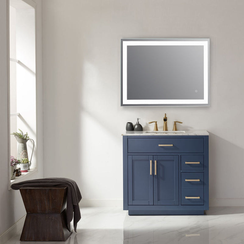 Load image into Gallery viewer, Altair Genova 36” Rectangle Frameless Modern LED Bathroom Vanity Mirror 744036-LED-NF