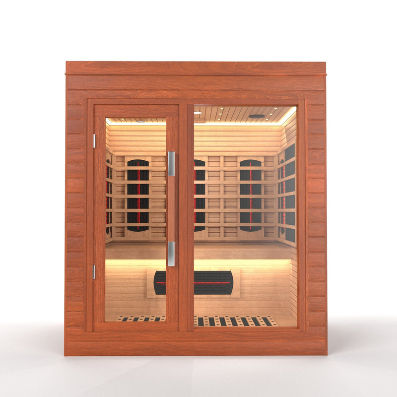 Load image into Gallery viewer, SAUNA EVOLUTION® Indoor Full Spectrum Luxury Single-Layer Bench Cabin Sauna Luna - 2