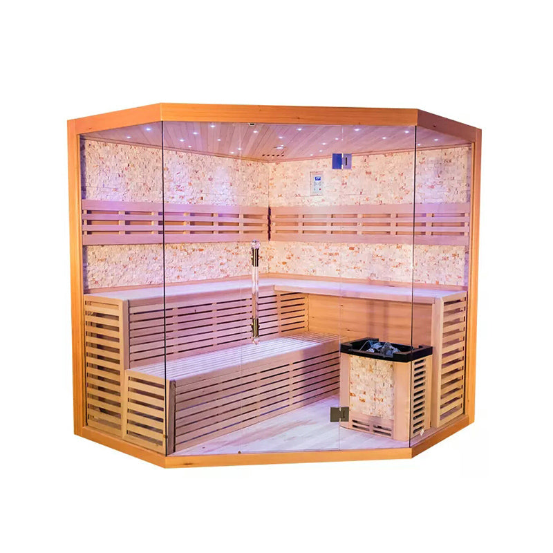 Load image into Gallery viewer, SAUNA EVOLUTION® Indoor Finland Luxury Traditional Steam Sauna Room Glass 11
