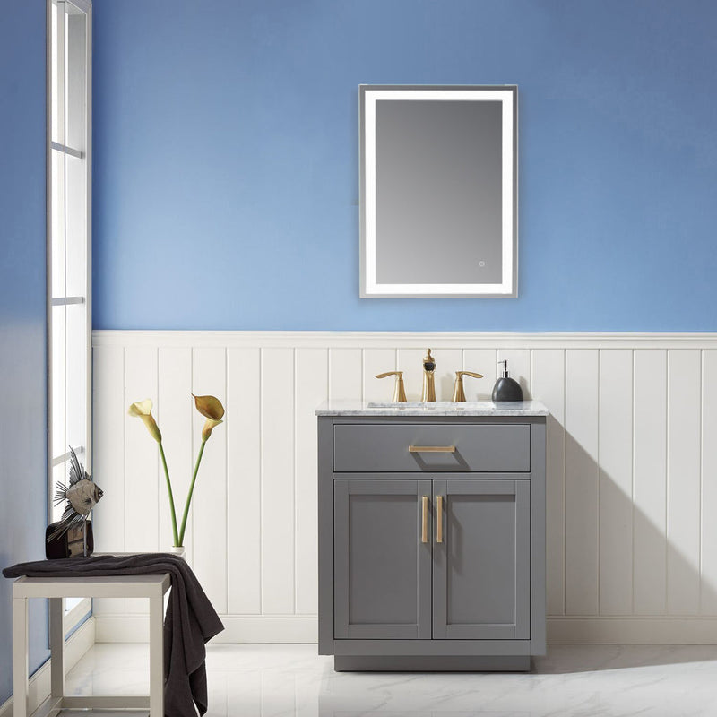 Load image into Gallery viewer, Altair Genova 24” Rectangle Frameless Modern LED Bathroom Vanity Mirror 744024-LED-NF