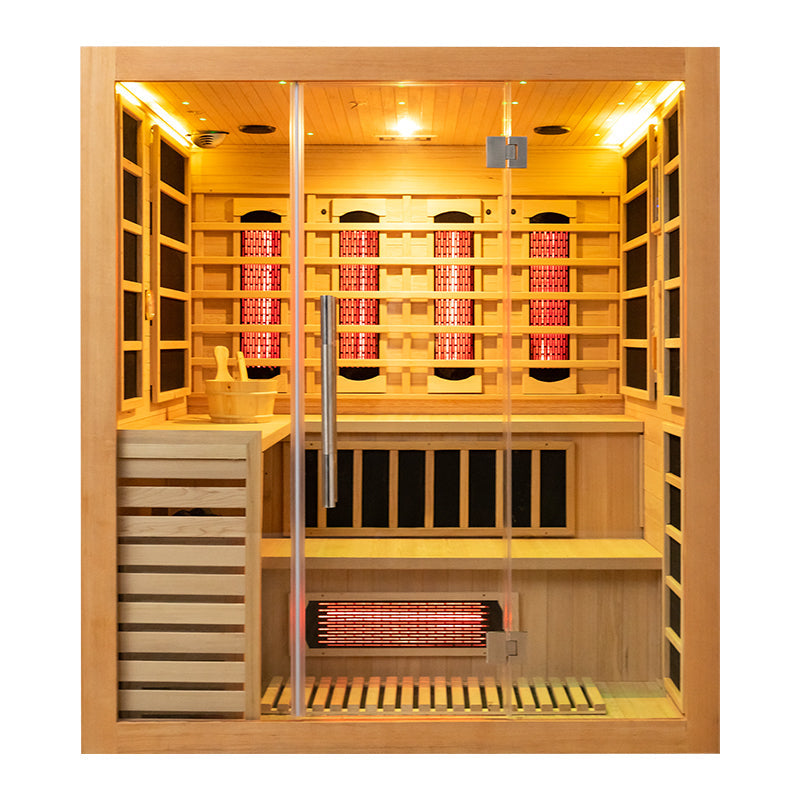 Load image into Gallery viewer, SAUNA EVOLUTION® Double Layer Bench Steam and Infrared Indoor Sauna Room Dual System 07