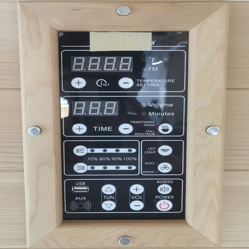 Load image into Gallery viewer, SAUNA EVOLUTION® Commercial Red Cedar Hemlock Indoor Steam Sauna Room Glass 01