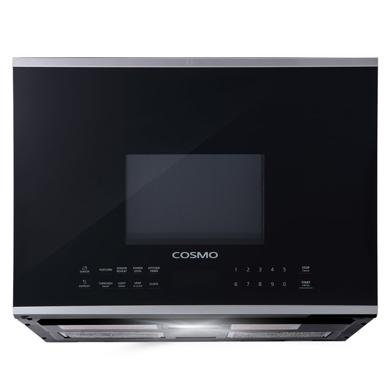 Load image into Gallery viewer, Cosmo 24'' 1.34 cu. ft. Over the Range Microwave in Stainless Steel with Vent Fan COS-2413ORM1SS