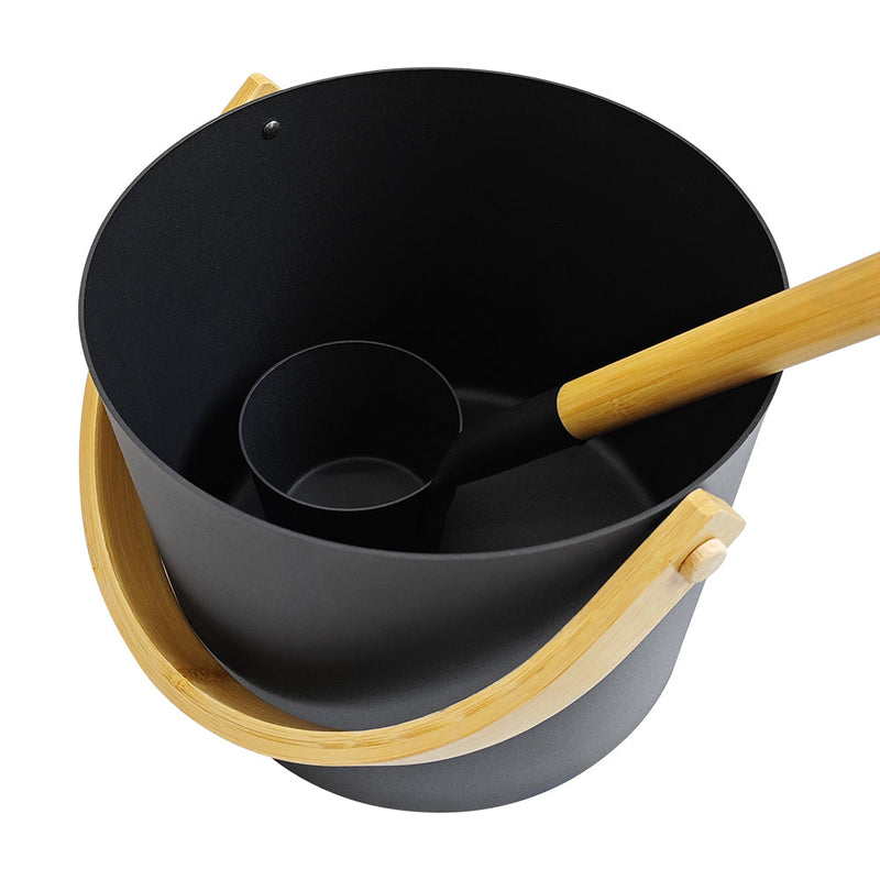 Load image into Gallery viewer, SAUNA EVOLUTION® Large capacity Aluminum sauna bucket set (with spoon)