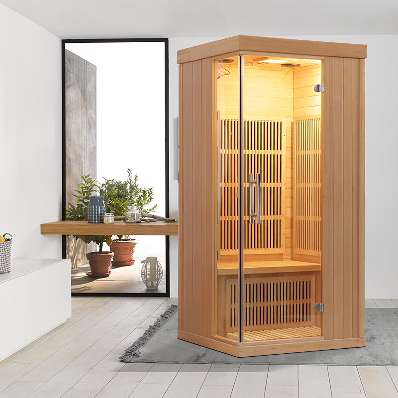 Load image into Gallery viewer, SAUNA EVOLUTION® Indoor Carbon Heaters Glass Door Sauna Room Far Infrared 09