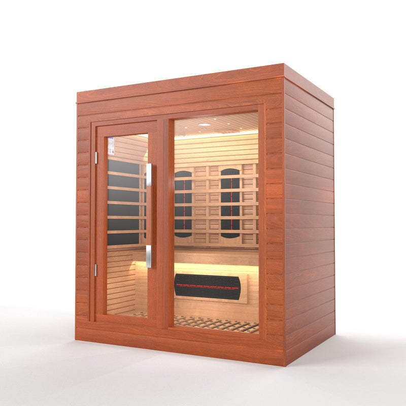 Load image into Gallery viewer, SAUNA EVOLUTION® Indoor Full Spectrum Luxury Single-Layer Bench Cabin Sauna Luna - 2