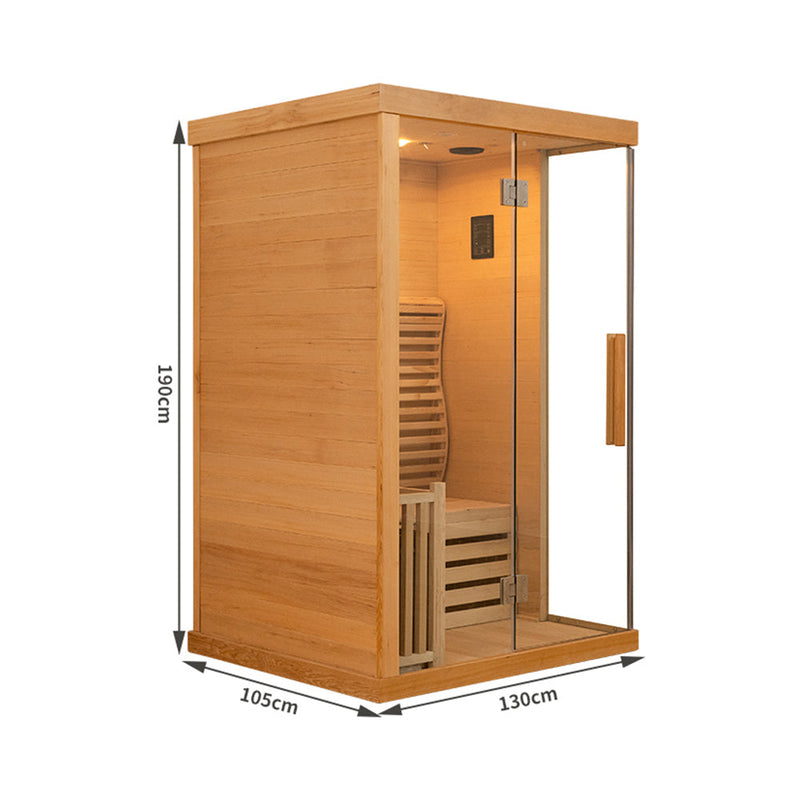 Load image into Gallery viewer, SAUNA EVOLUTION® Commercial Finnish Bath Home Sauna Indoor Steam Room Glass 03