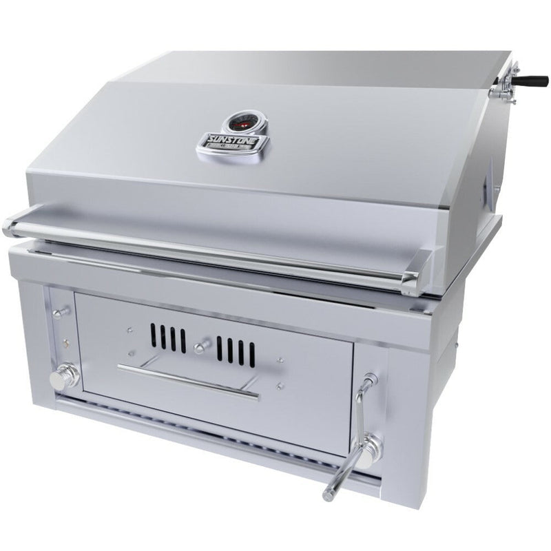 Load image into Gallery viewer, Sunstone 30” Gas Burners Hybrid Single Zone Charcoal/Wood Burning w/Infra-Red Burner Grill SUNCHSZ30