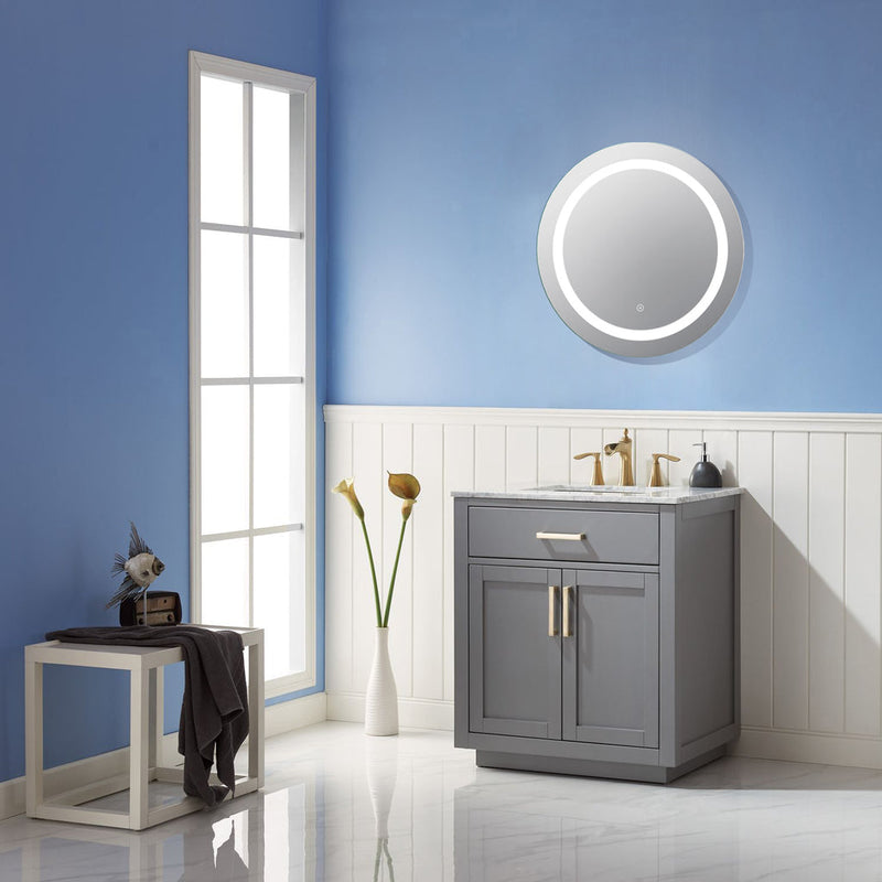 Load image into Gallery viewer, Altair Padova 24” Round Frameless Modern LED Bathroom Vanity Mirror 745024-LED-NF