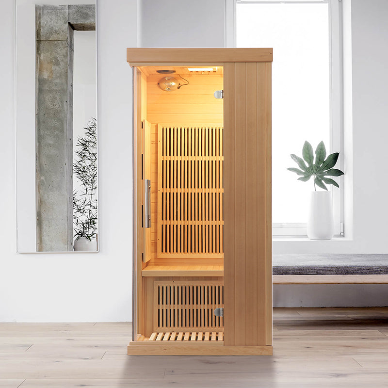 Load image into Gallery viewer, SAUNA EVOLUTION® Indoor Carbon Heaters Glass Door Sauna Room Far Infrared 09