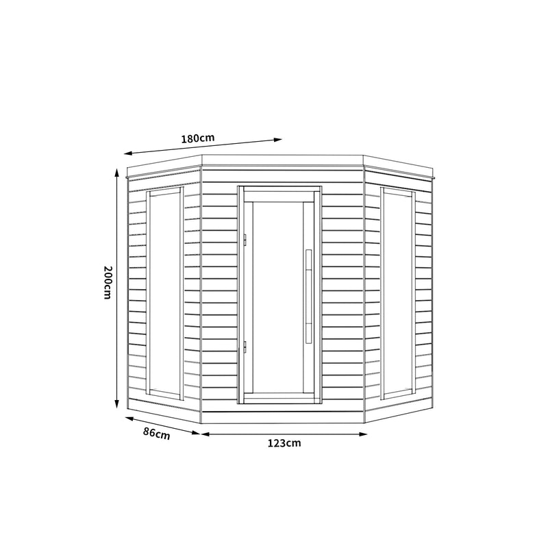 Load image into Gallery viewer, SAUNA EVOLUTION® Indoor Luxury Cabin Corner Sauna Luna - 1