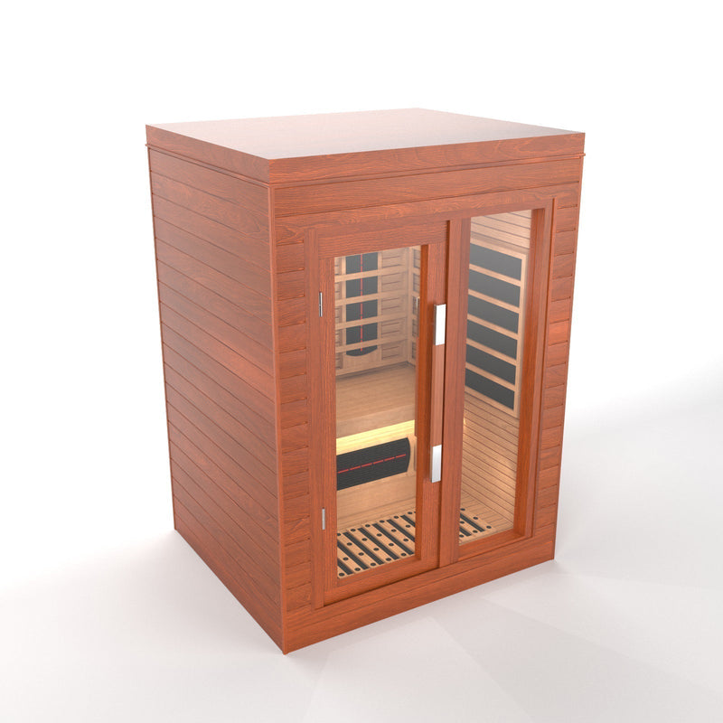 Load image into Gallery viewer, SAUNA EVOLUTION® Indoor Full Spectrum Luxury Single-Layer Bench Cabin Sauna Luna - 2