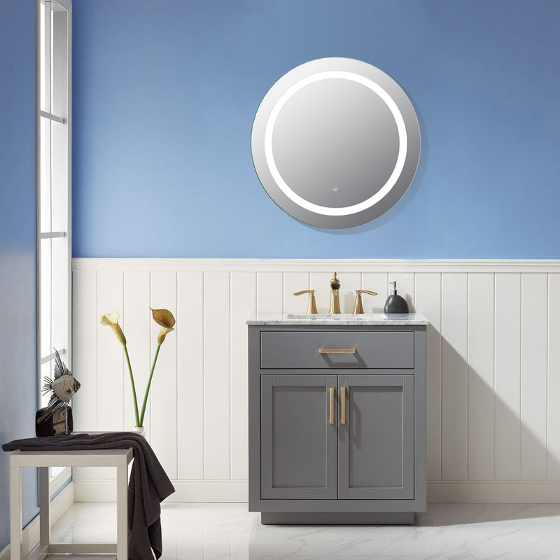 Load image into Gallery viewer, Altair Padova 24” Round Frameless Modern LED Bathroom Vanity Mirror 745024-LED-NF