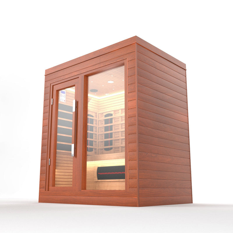 Load image into Gallery viewer, SAUNA EVOLUTION® Indoor Full Spectrum Luxury Single-Layer Bench Cabin Sauna Luna - 2