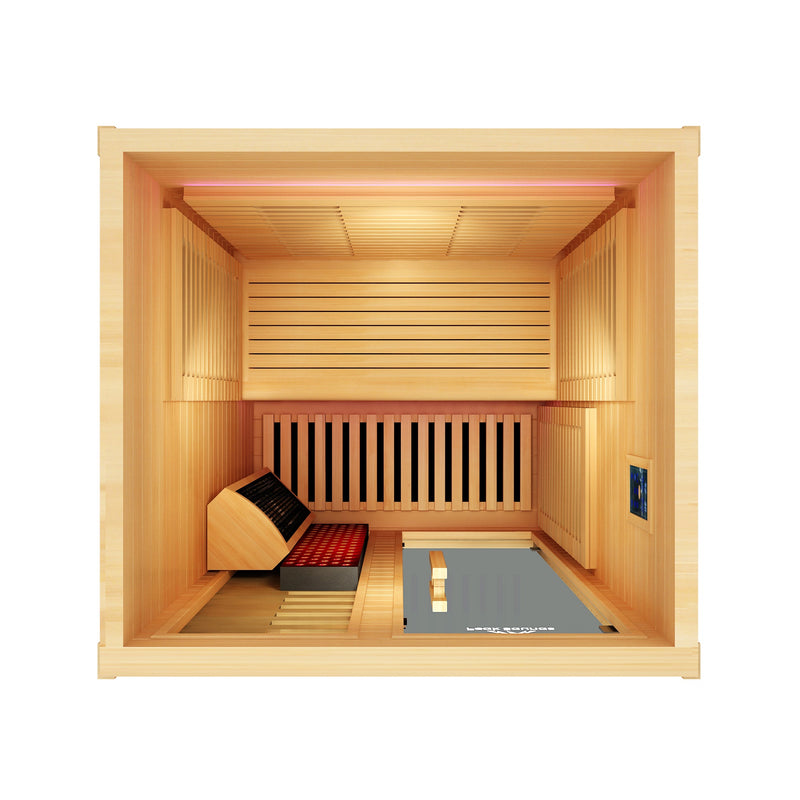 Load image into Gallery viewer, Peak Saunas Everest 2-Person Full Spectrum Infrared Sauna with XL Medical-Grade Red Light Therapy & Smart WiFi App Control