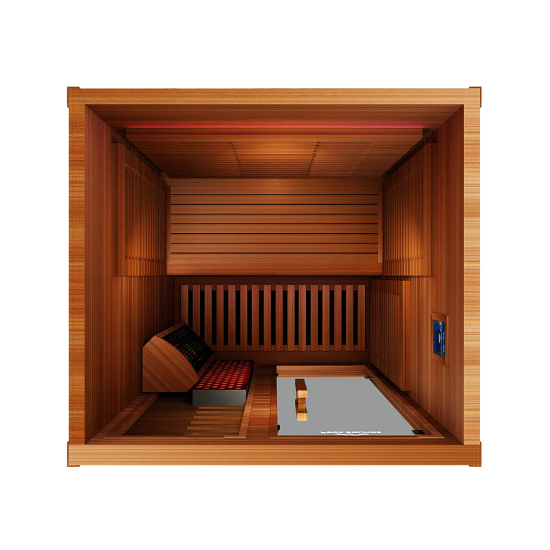 Load image into Gallery viewer, Peak Saunas Fuji 2-Person Full Spectrum Infrared Sauna with XL Medical-Grade Red Light Therapy & Smart WiFi App Control