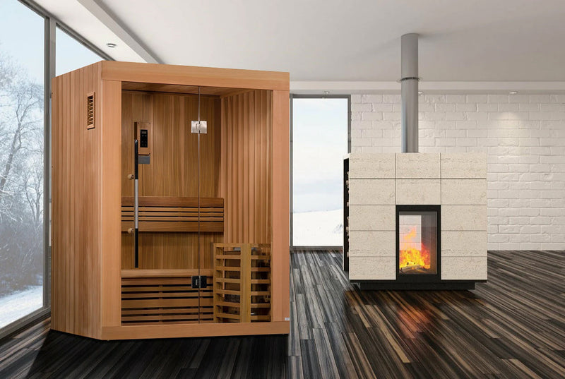 Load image into Gallery viewer, SAUNA EVOLUTION® 2 Person Traditional Steam Sauna Modern Relax