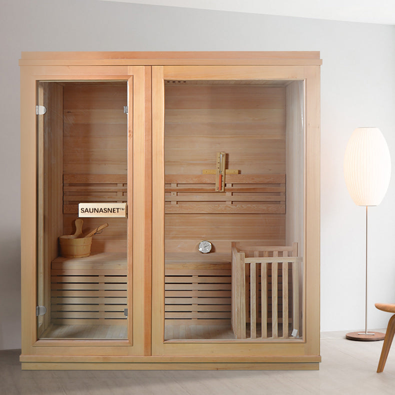 Load image into Gallery viewer, SAUNA EVOLUTION® Finland Traditional Indoor Wooden Sauna Glass 07
