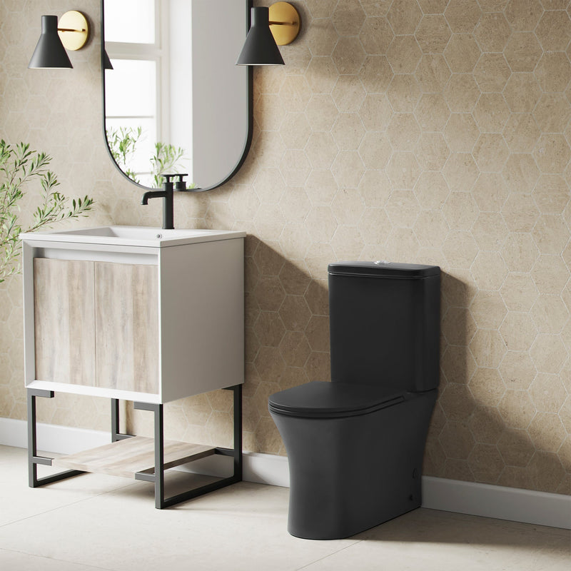 Load image into Gallery viewer, Swiss Madison Calice Two-Piece Elongated Rear Outlet Toilet Dual-Flush 0.8/1.28 gpf - SM-2T120
