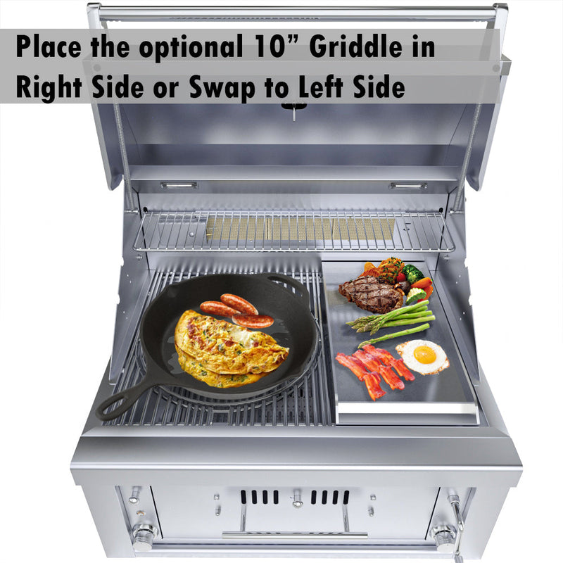 Load image into Gallery viewer, Sunstone 30” Gas Burners Hybrid Single Zone Charcoal/Wood Burning w/Infra-Red Burner Grill SUNCHSZ30