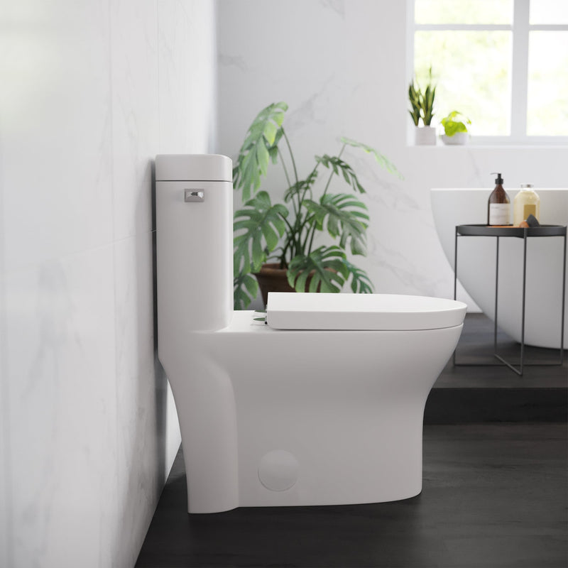 Load image into Gallery viewer, Swiss Madison Monaco One-Piece Elongated Toilet Side Flush 1.28 gpf - SM-1T109