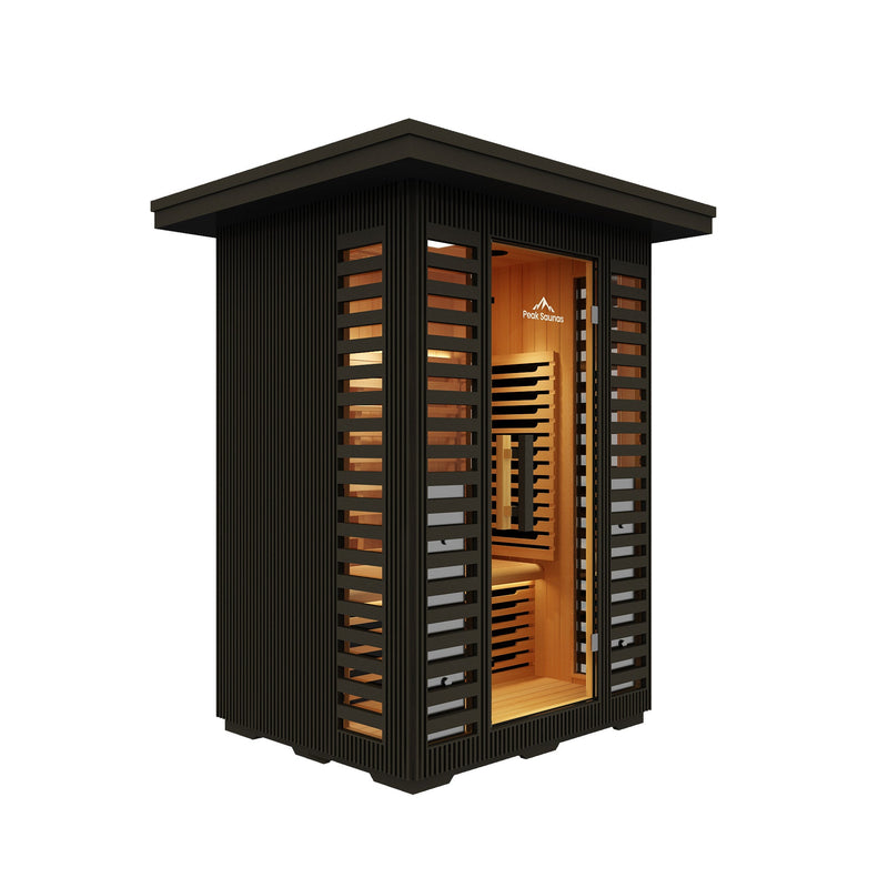 Load image into Gallery viewer, Peak Saunas Patagonia Luxury 2-Person Outdoor Full Spectrum Infrared Sauna with Smart WiFi App Control