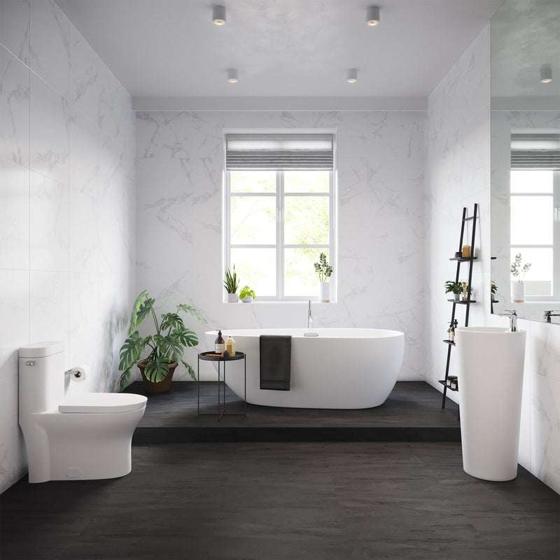 Load image into Gallery viewer, Swiss Madison Monaco One-Piece Elongated Toilet Side Flush 1.28 gpf - SM-1T109