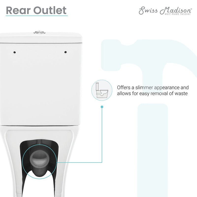 Load image into Gallery viewer, Swiss Madison Calice Two-Piece Elongated Rear Outlet Toilet Dual-Flush 0.8/1.28 gpf - SM-2T120