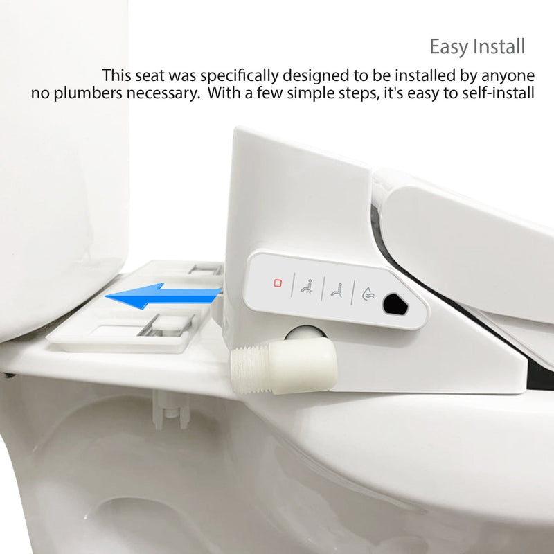 Load image into Gallery viewer, Vovo Stylement Electronic Smart Bidet Seat in White with Heated, Warm Dry and Water and LED Nightlight Functions, VB-6000SR