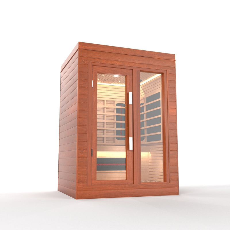 Load image into Gallery viewer, SAUNA EVOLUTION® Indoor Full Spectrum Luxury Single-Layer Bench Cabin Sauna Luna - 2