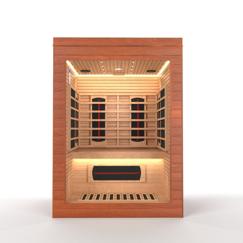 Load image into Gallery viewer, SAUNA EVOLUTION® Indoor Full Spectrum Luxury Single-Layer Bench Cabin Sauna Luna - 2