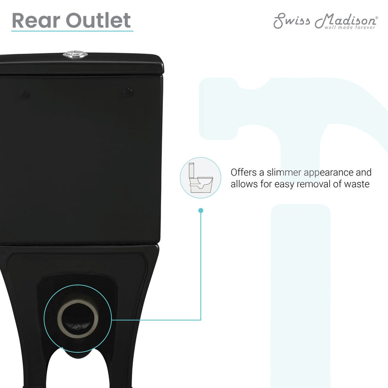 Load image into Gallery viewer, Swiss Madison Calice Two-Piece Elongated Rear Outlet Toilet Dual-Flush 0.8/1.28 gpf - SM-2T120