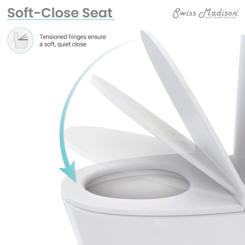 Load image into Gallery viewer, Swiss Madison Calice Two-Piece Elongated Rear Outlet Toilet Dual-Flush 0.8/1.28 gpf - SM-2T120