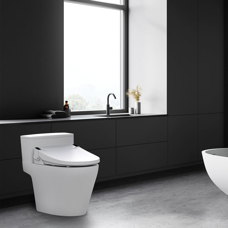 Load image into Gallery viewer, Vovo Stylement Electronic Smart Bidet Seat in White with Heated, Warm Dry and Water and LED Nightlight Functions, VB-6000SR