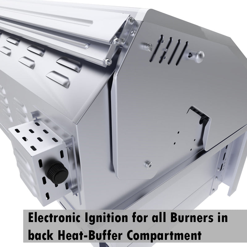 Load image into Gallery viewer, Sunstone 30” Gas Burners Hybrid Single Zone Charcoal/Wood Burning w/Infra-Red Burner Grill SUNCHSZ30