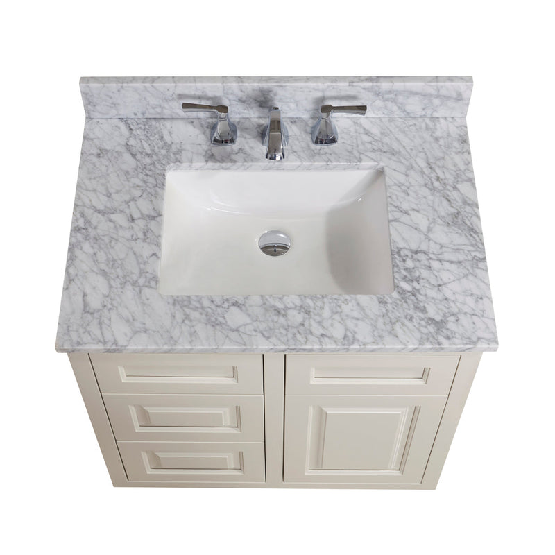 Load image into Gallery viewer, Altair 31" Natural Marble Vanity Top with White Sink 64031-CTP-CA