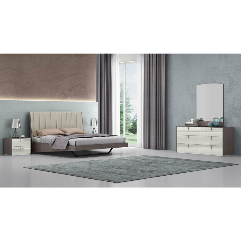 Load image into Gallery viewer, Whiteline Modern Living - Berlin Bed King BK1754-GRY/LGRY