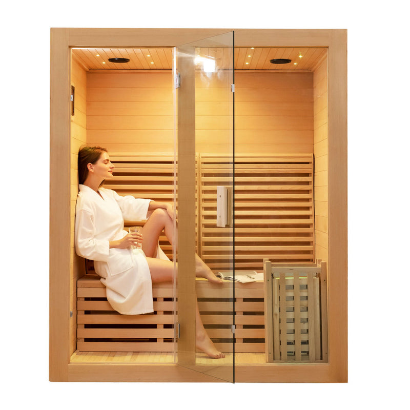 Load image into Gallery viewer, SAUNA EVOLUTION® Canadian Indoor Ozone Saunas And Steam Room For SPA Center Glass 08