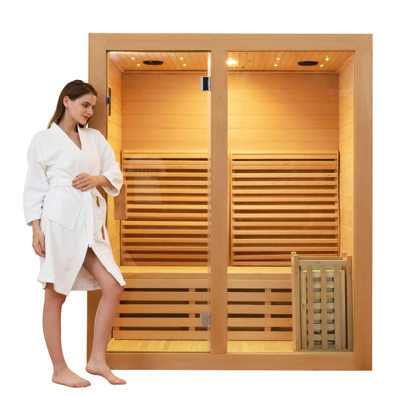 Load image into Gallery viewer, SAUNA EVOLUTION® Canadian Indoor Ozone Saunas And Steam Room For SPA Center Glass 08