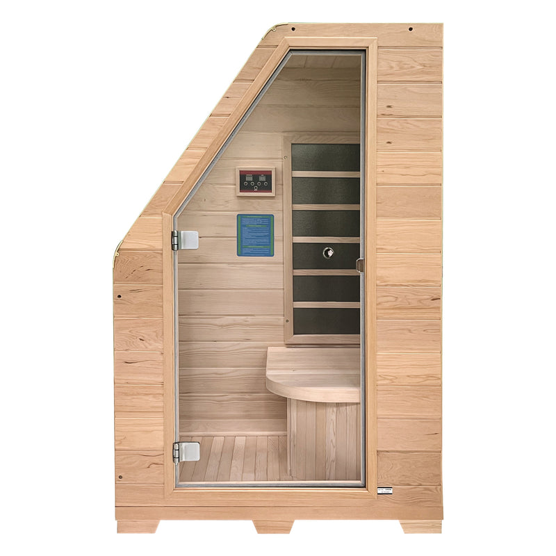 Load image into Gallery viewer, 1-Person Carbon Infrared Sauna - Canadian Hemlock Wooden Sauna - 760 Watts