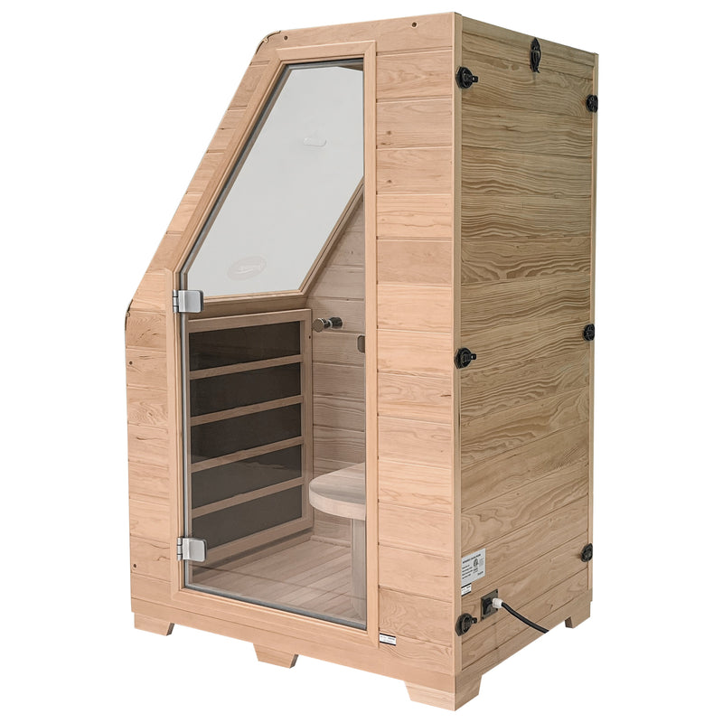 Load image into Gallery viewer, 1-Person Carbon Infrared Sauna - Canadian Hemlock Wooden Sauna - 760 Watts