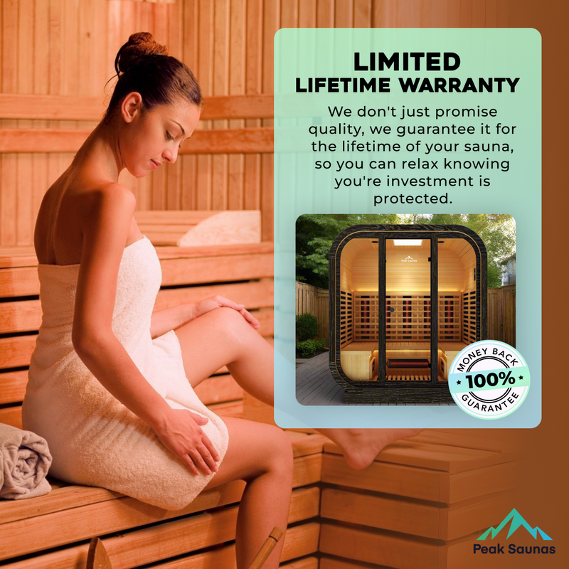 Load image into Gallery viewer, Peak Saunas El Capitan Luxury 4-Person Outdoor Full Spectrum Infrared Sauna with Smart WiFi App Control